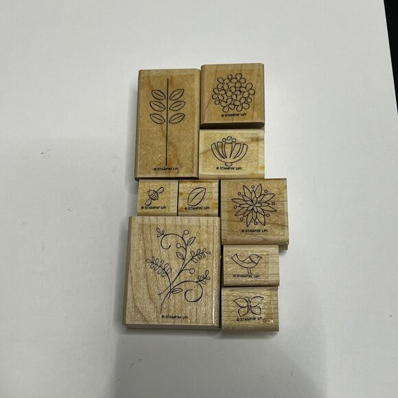 Stampin' Up! SWEET SUMMER Set of 9 Decorative Rubber‎ Stamps Retired - Picture 3 of 5